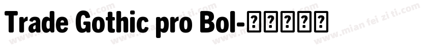 Trade Gothic pro Bol字体转换